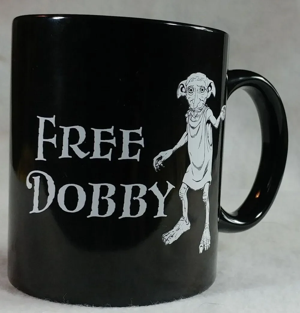 Harry Potter Free Dobby 12 oz Coffee Mug Black Paladone House Elf